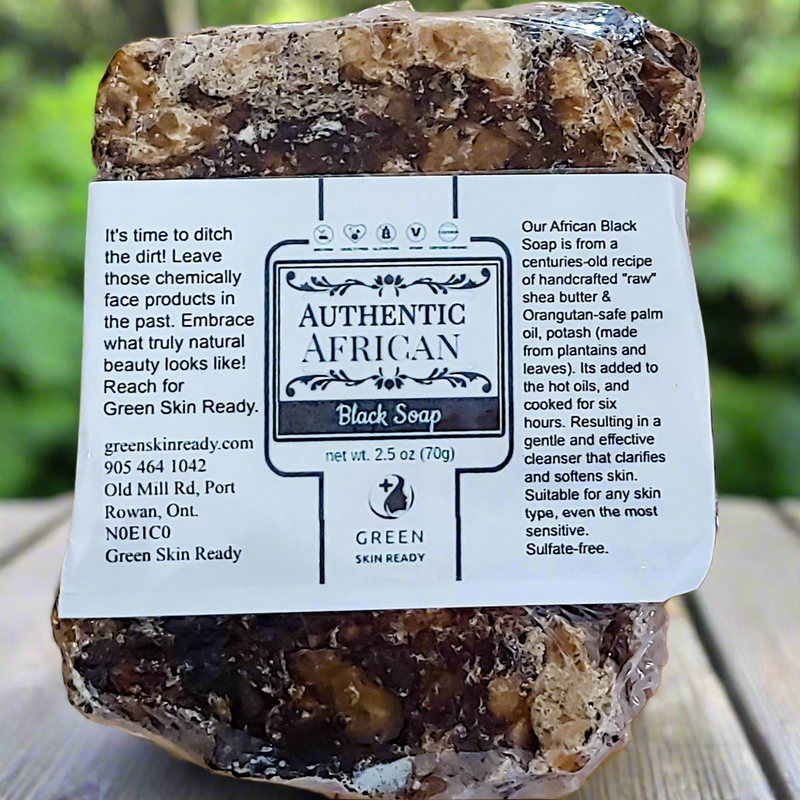 Authentic African Black Soap Bar, Handmade in Africa