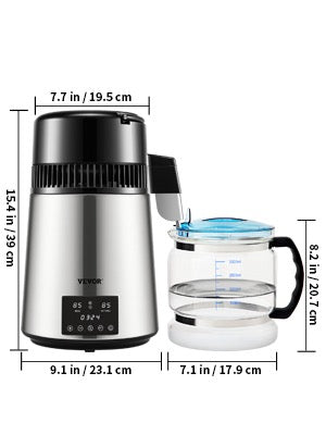 Stainless Steel 4L Counter Top Water Distiller