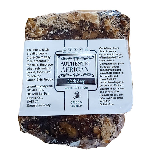 Authentic African Black Soap Bar, Handmade in Africa