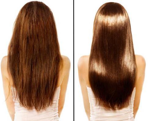 Conditioning Hair Mask With Castor Oil before and after