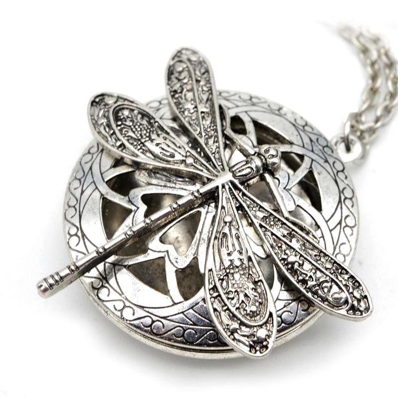 Aromatherapy Essential Oil Diffuser Vintage Necklace With Pad And Carry Pouch Free Shipping