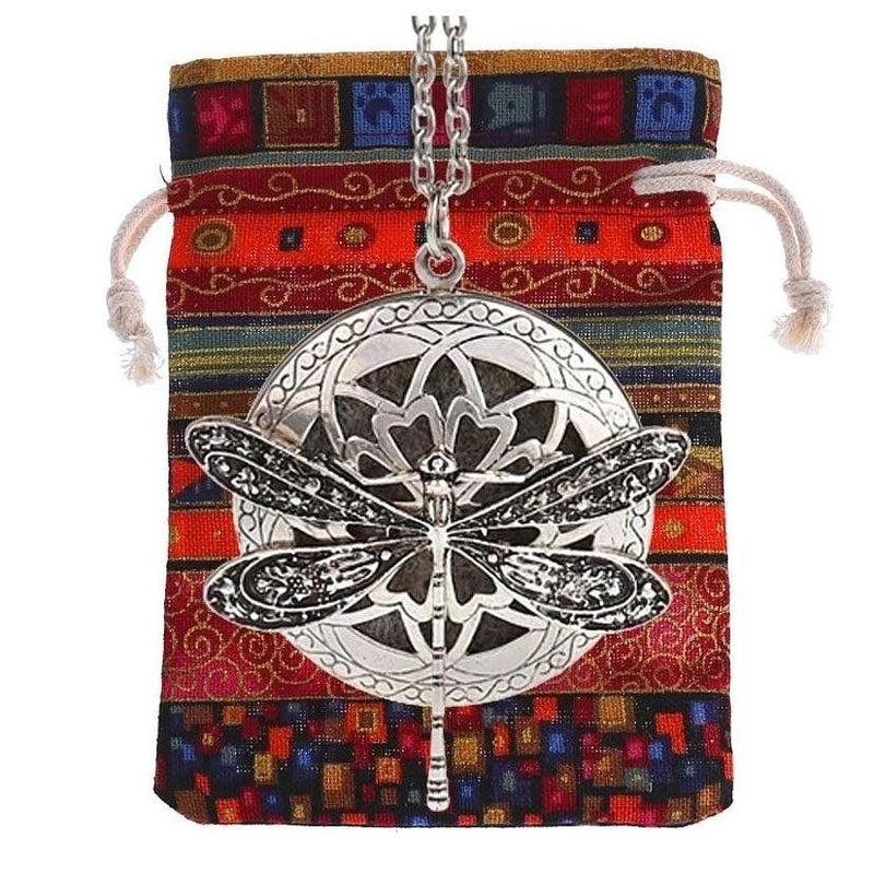 Aromatherapy Essential Oil Diffuser Vintage Necklace With Pad And Carry Pouch Free Shipping