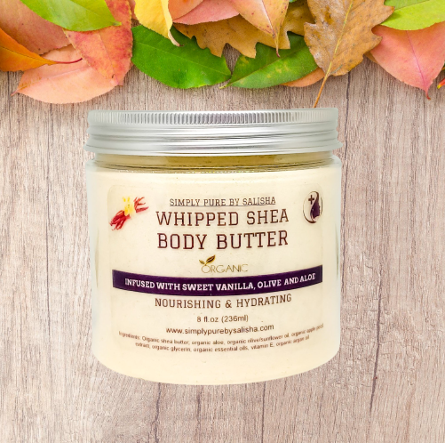whipped body butter gift set with tea and face mask